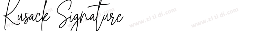 Kusack Signature字体转换